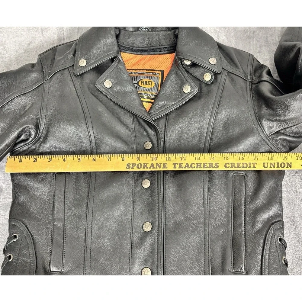 First Classics Women's Leather Motorcycle Jacket Thinsulate Liner M - Picture 4 of 16